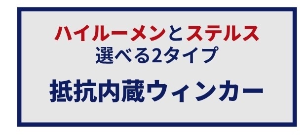 ハイルーメンとステルスの選べる2タイプ 抵抗内蔵ウィンカー