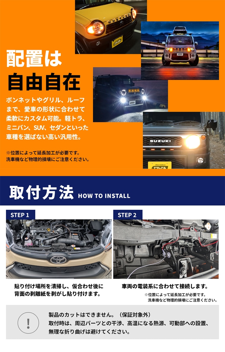 側面発光ドレスアップランプ