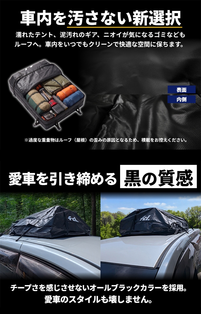黒色の折り畳みトップケース
