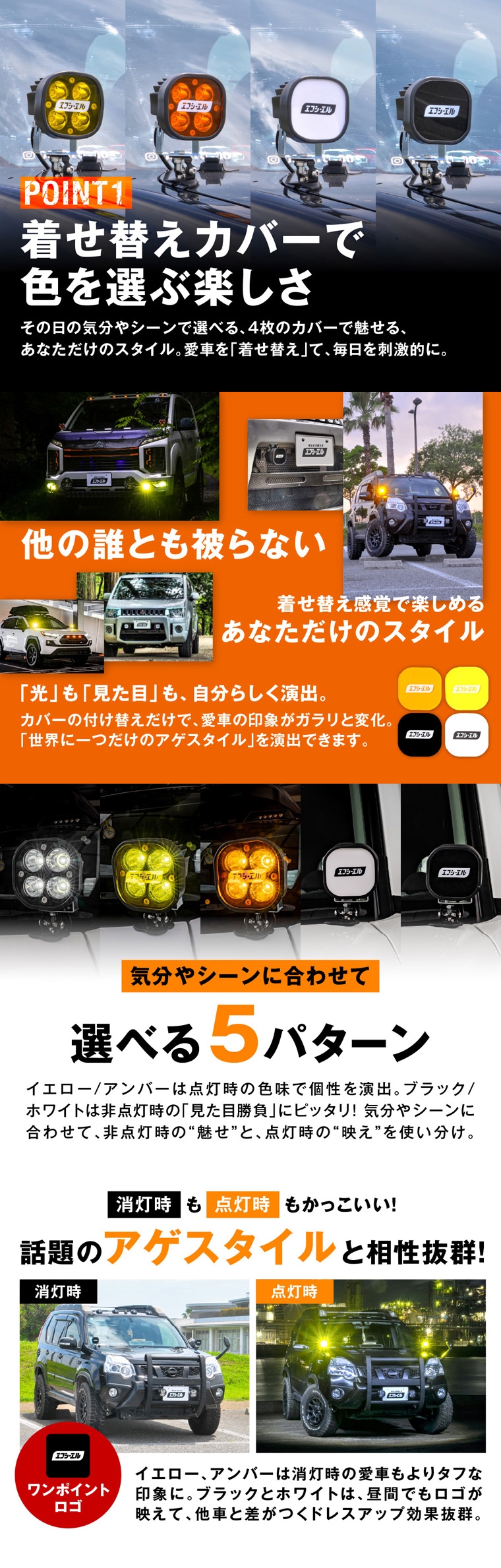 4色着せ替えカバー スタイル変更