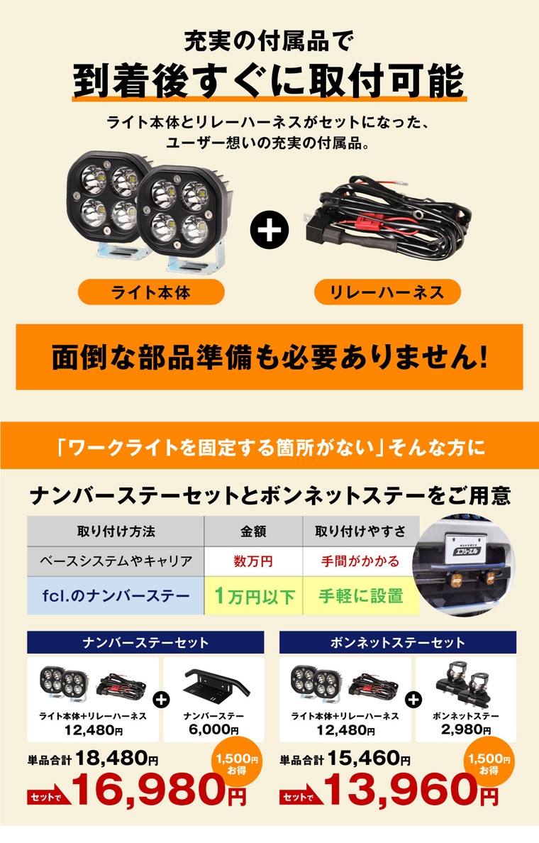 リレーハーネス付き