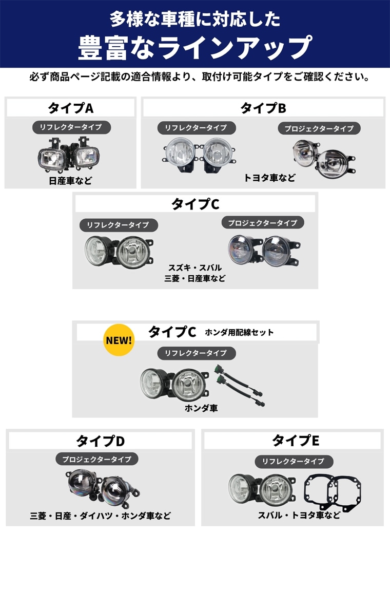 タイプA タイプB タイプC タイプD 豊富なラインアップ fcl