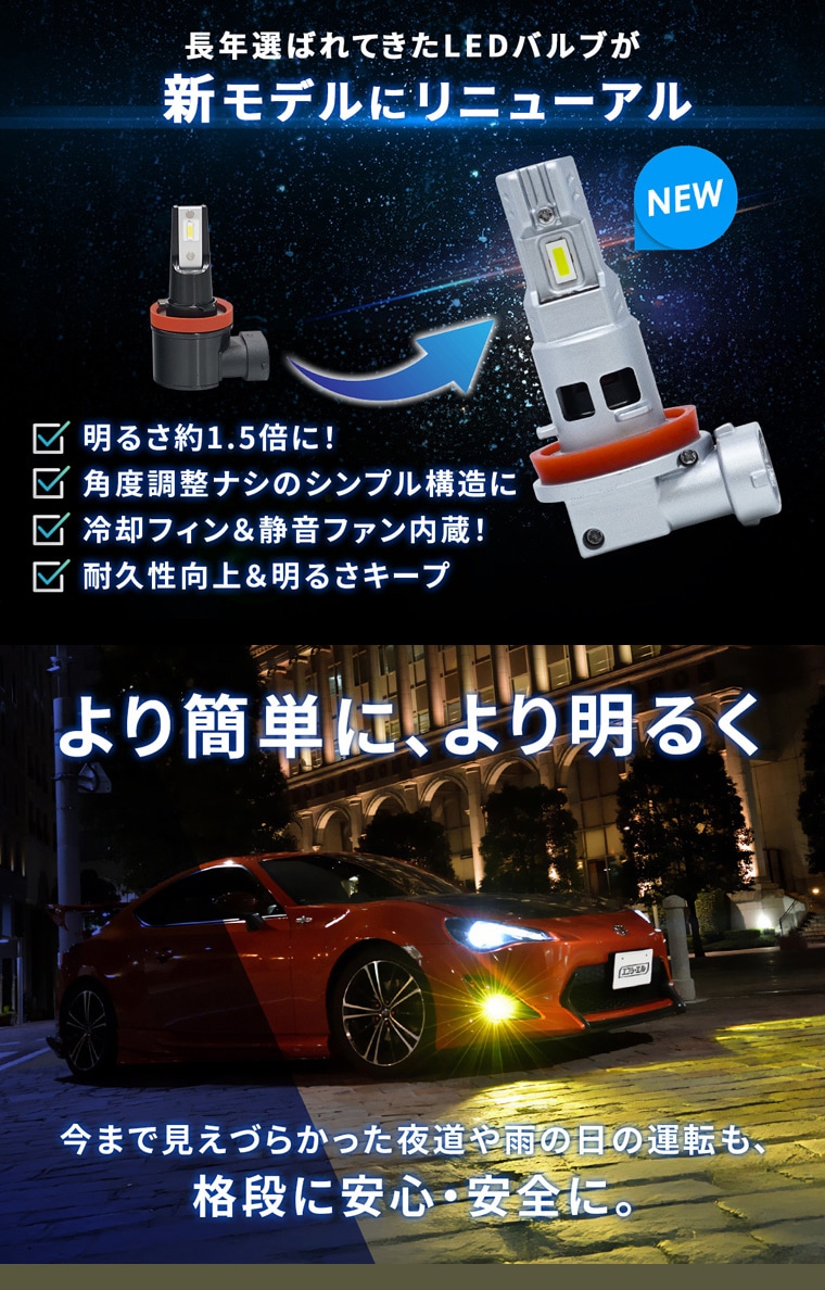 ロービーム ハイビーム フォグランプに取付可