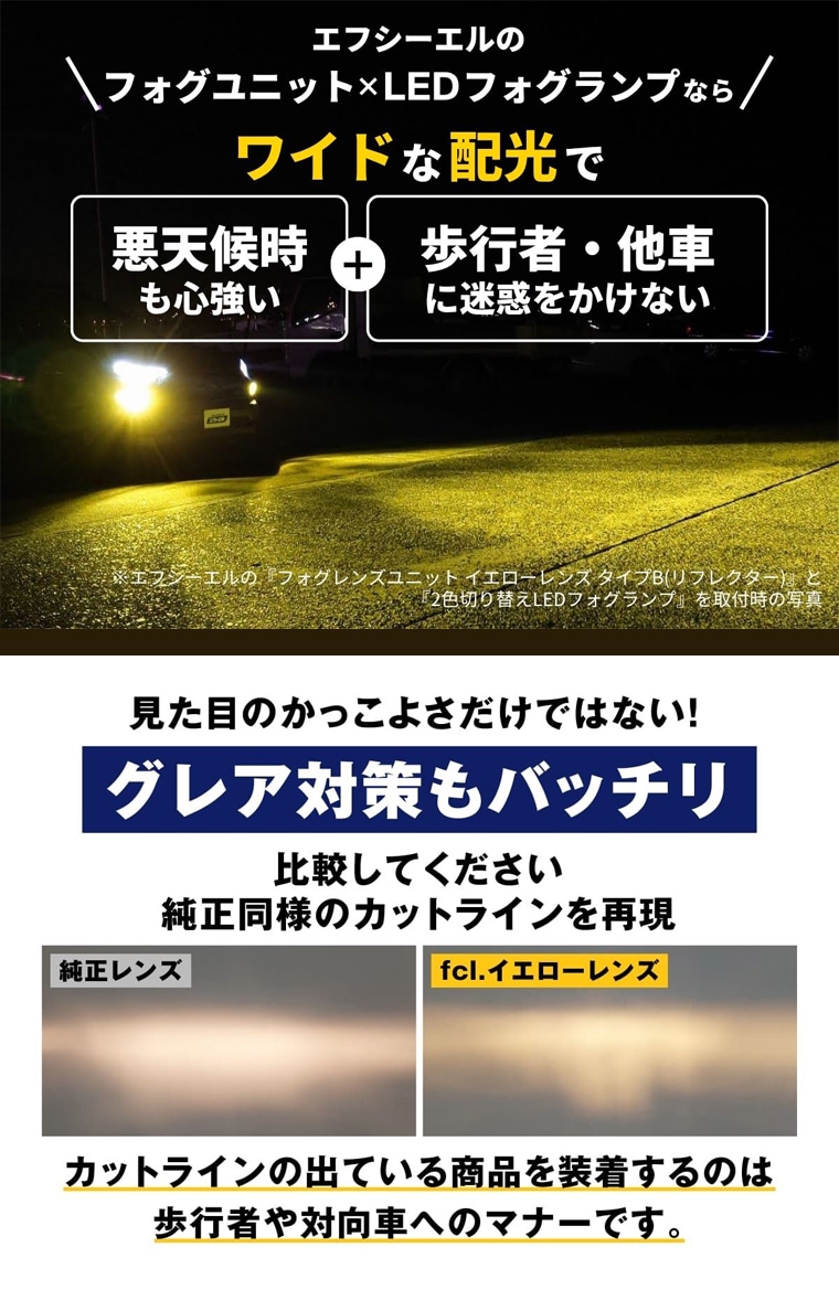 配光に優れた車検適合レベルのカットライン