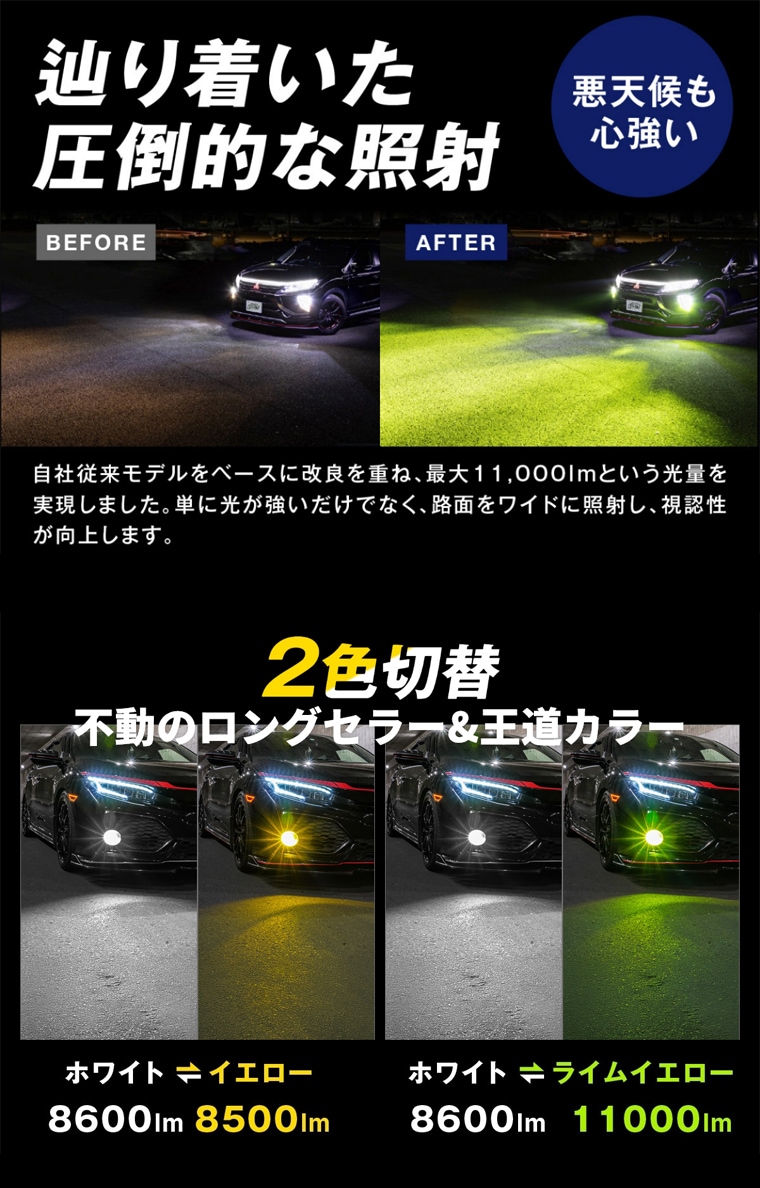 視認性に優れたカラーチェンジ