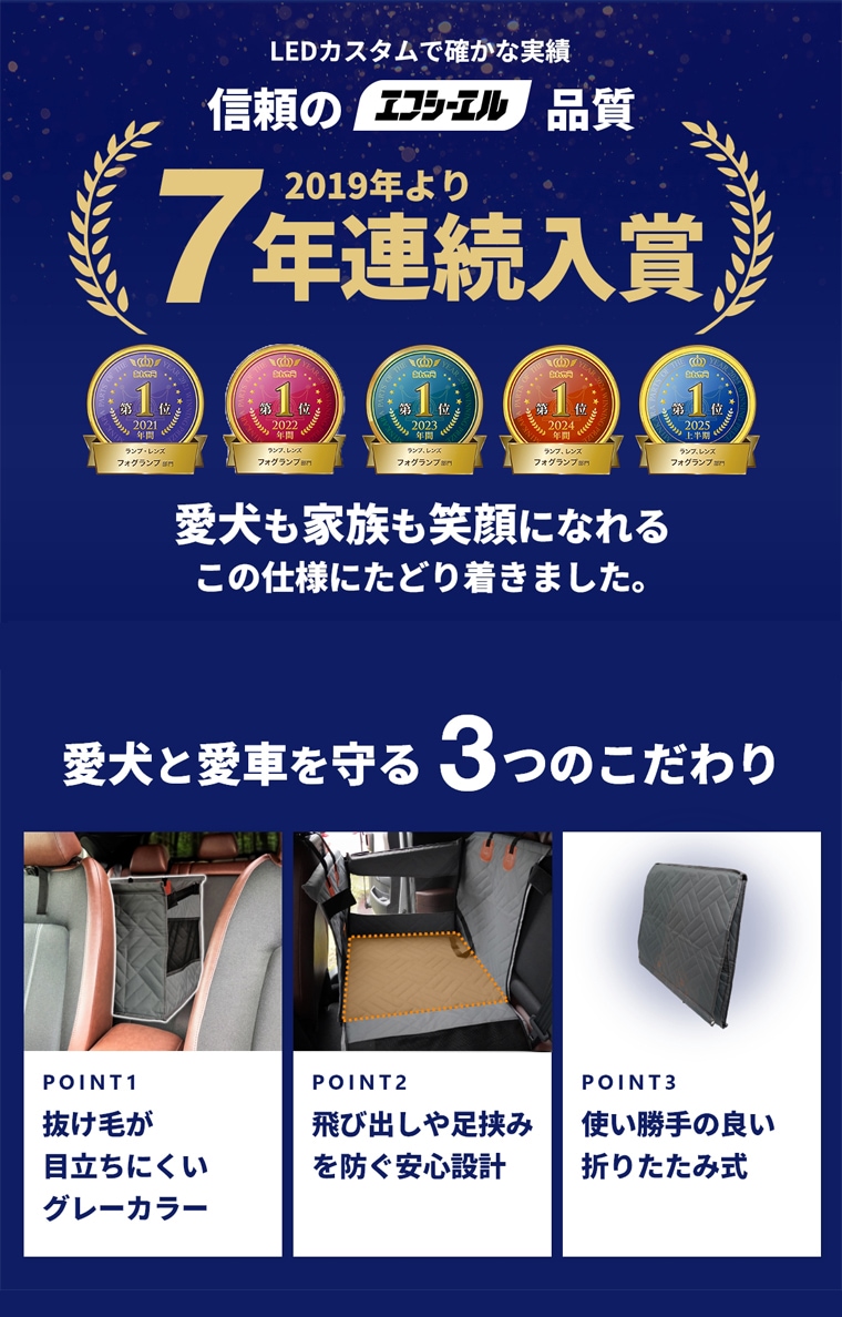 抜け毛対策の車用ペットシート