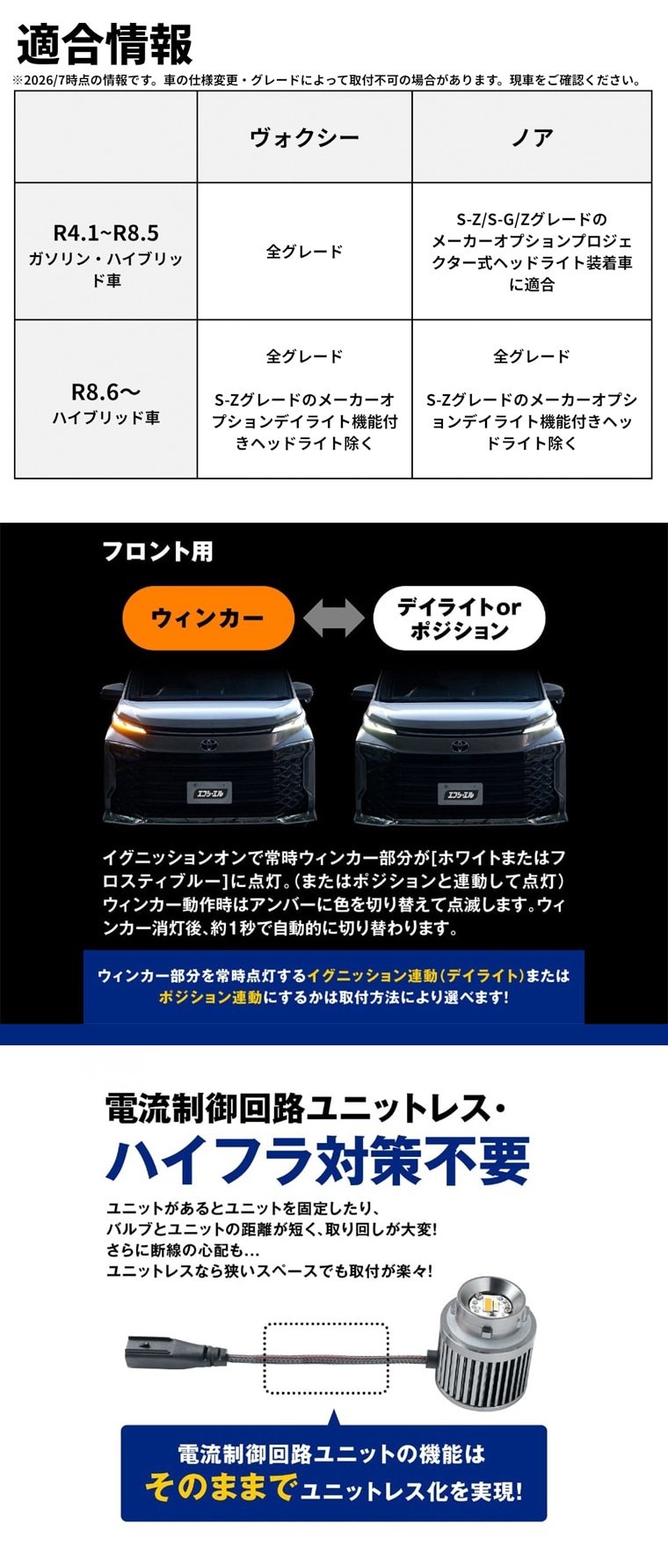 ハイフラ防止ノア対応フロント用