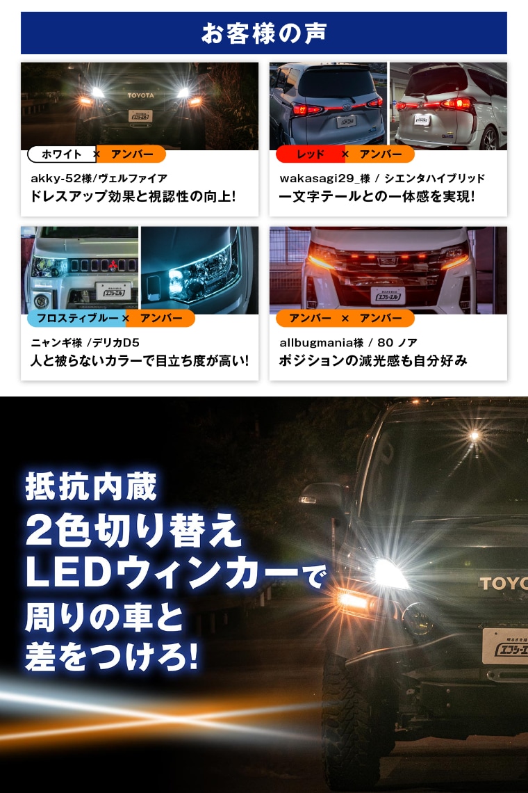 ledウインカーポジション 装着写真 評判