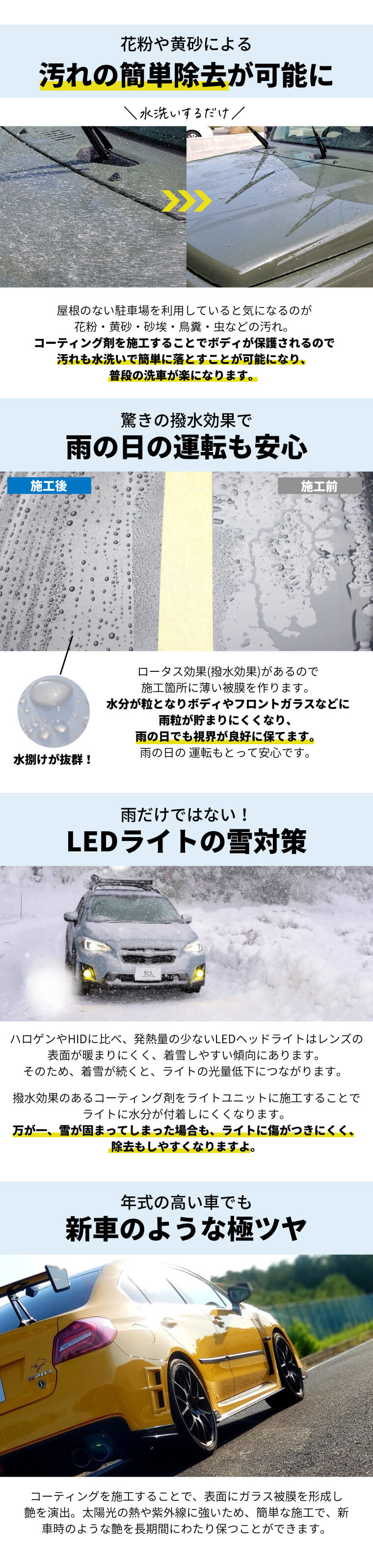 ガラス系ボディコーティング剤 100ml 公式通販 Fcl 車のled Hid専門店