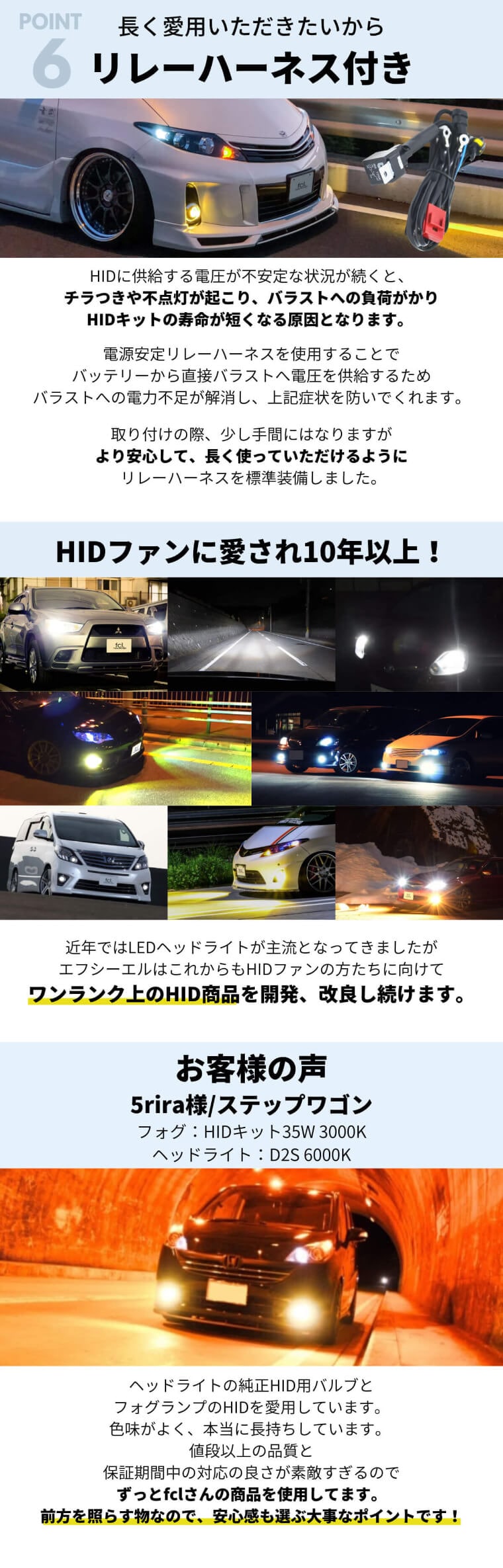 55W HIDキット車検対応【公式通販】fcl. 車のHID専門店