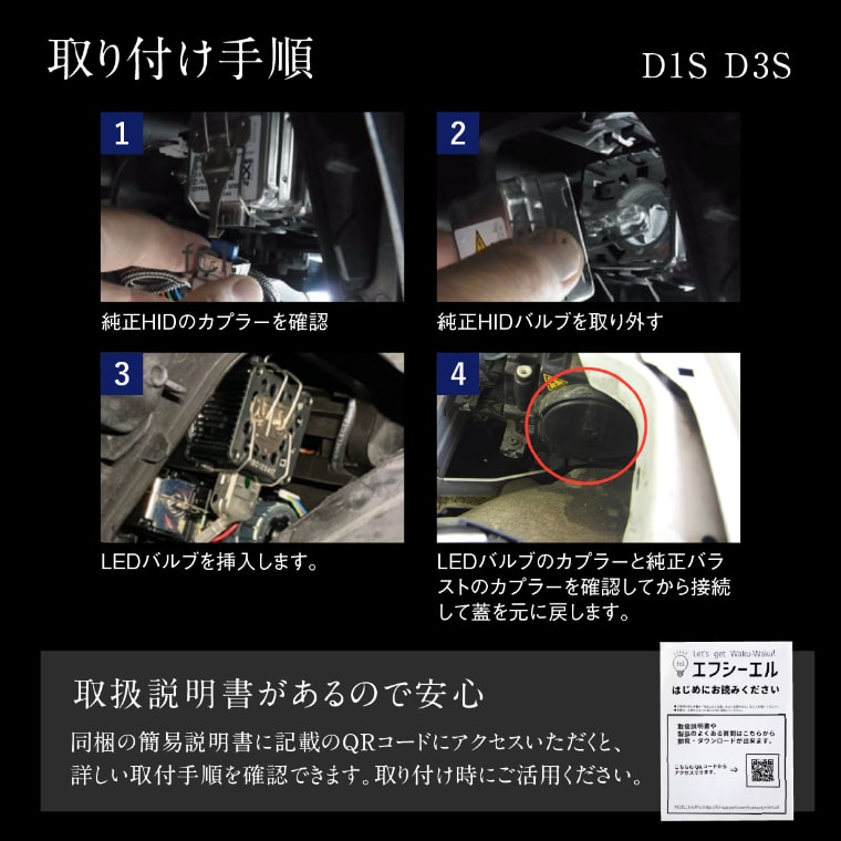 D1S D3S LED化の方法