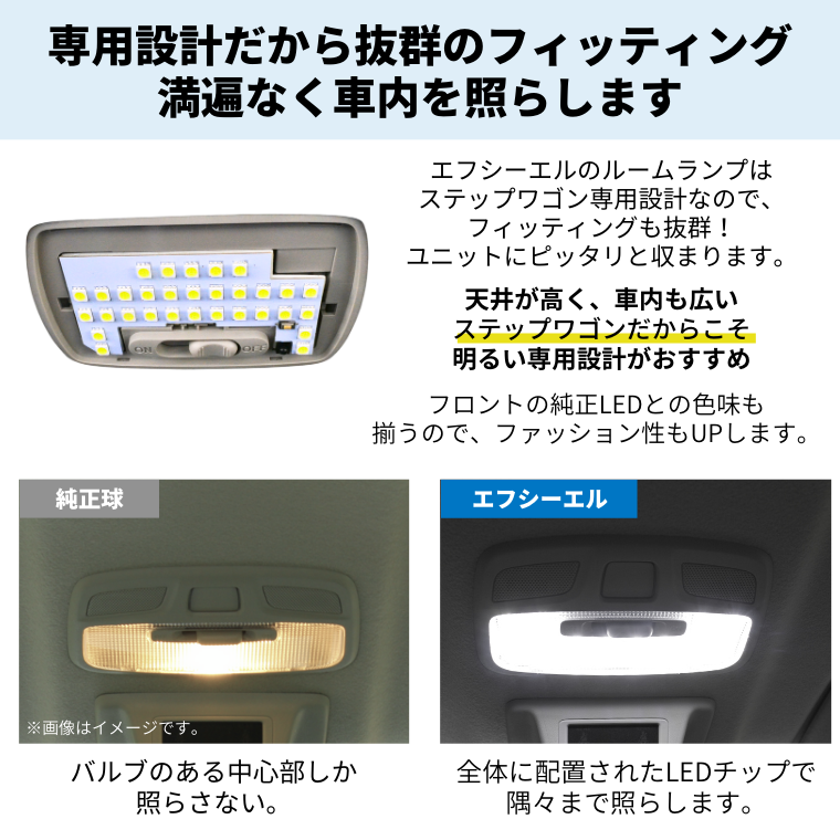 ステップワゴン rp6 rp7 rp8 専用 LED ルームランプ セット【公式通販】fcl. 車のLED専門店