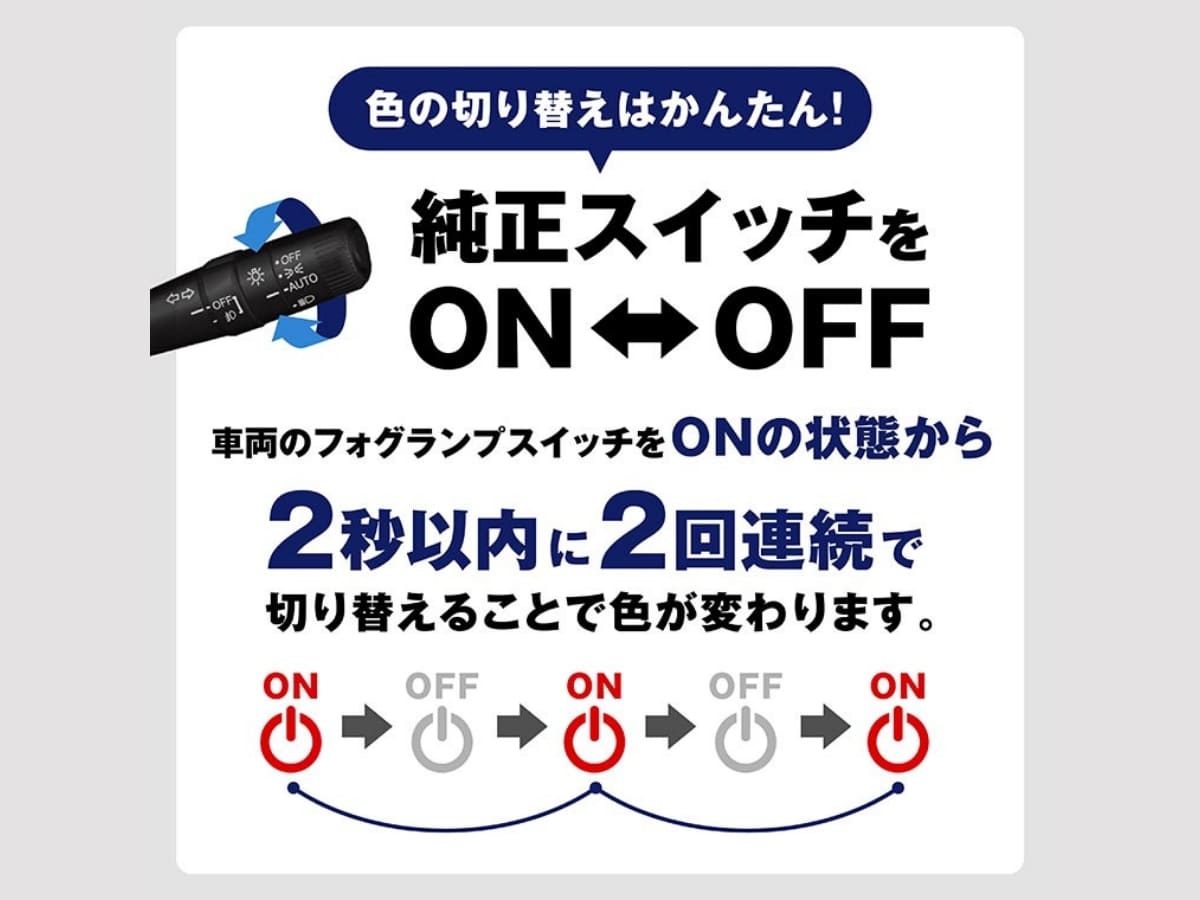 色の切り替えは簡単！