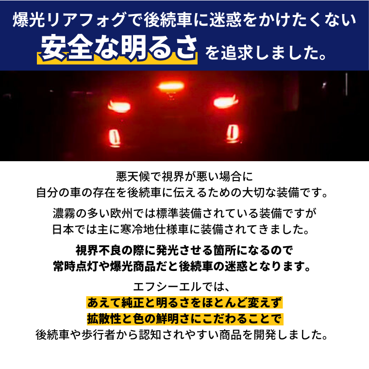 安全な明るさ 濃霧 寒冷地仕様車 認知されやすい