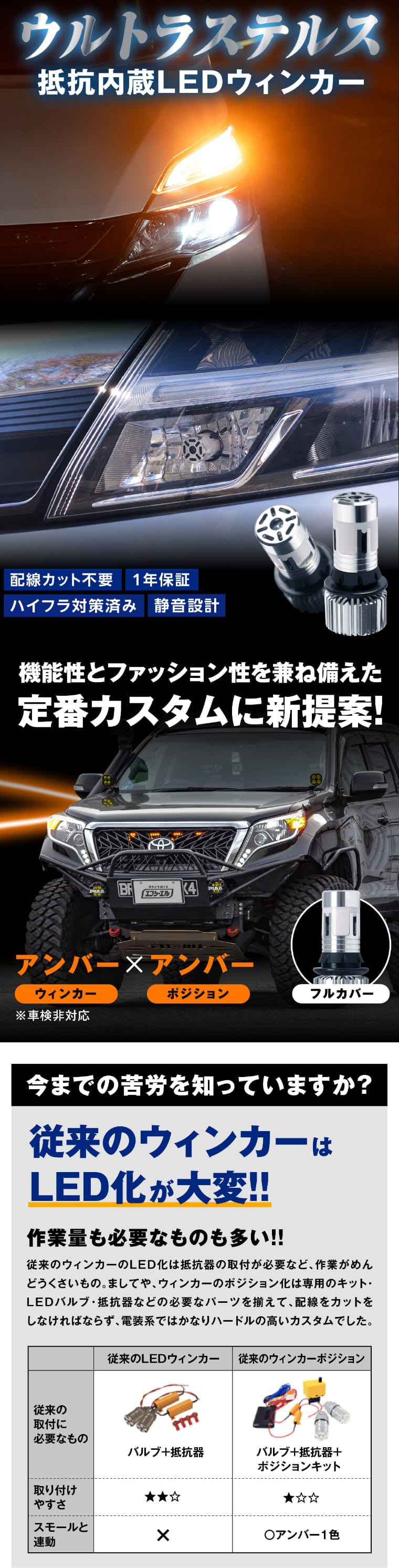 ステルス led ウインカー