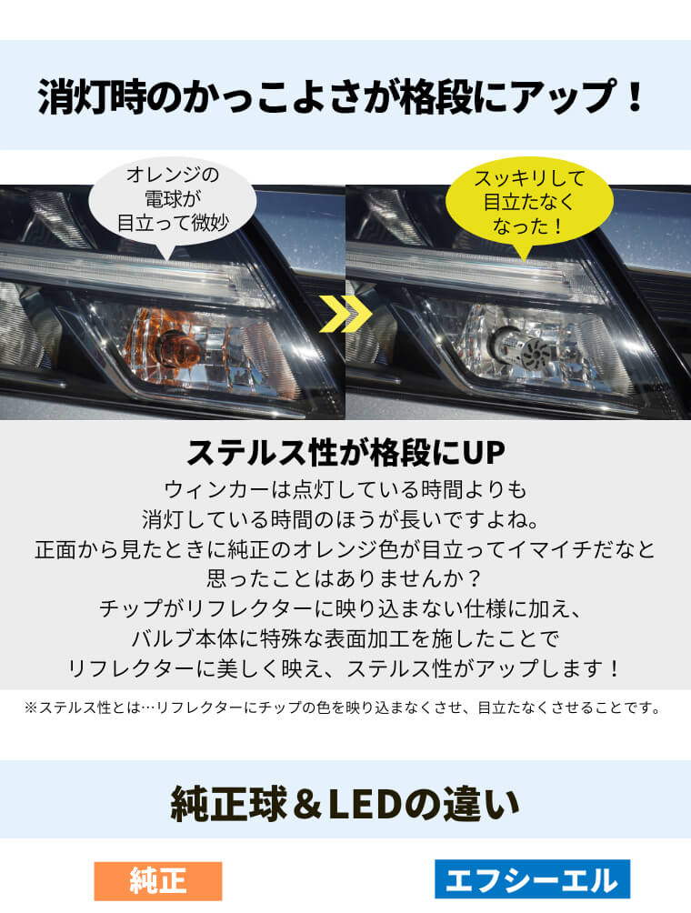 抵抗内蔵LEDバルブ T20ピンチ部違い LEDウインカー【公式通販】fcl. 車のLED専門店