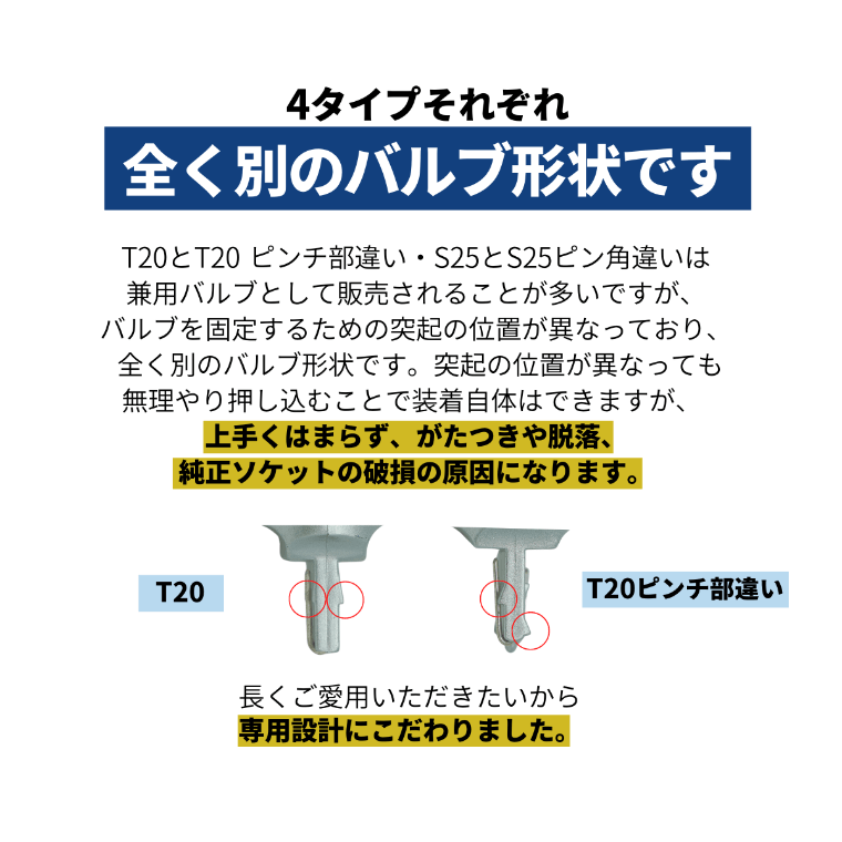 抵抗内蔵LEDバルブ T20ピンチ部違い LEDウインカー【公式通販】fcl. 車 ...