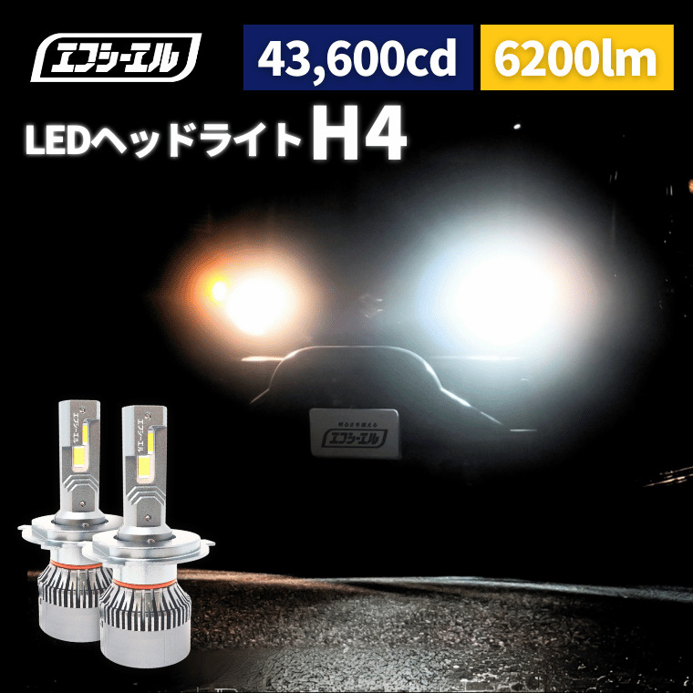 サムネ LEDヘッドライト H4