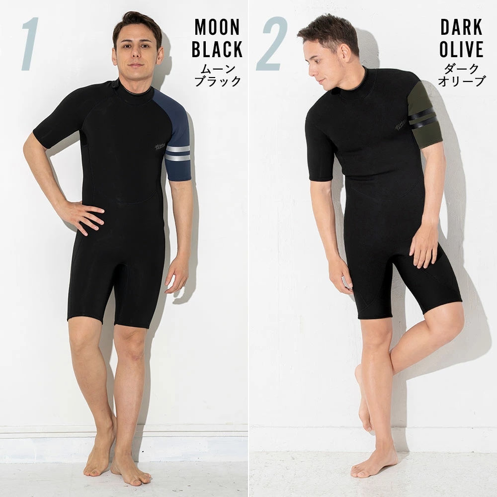 送料無料 いくらから スプリング メンズ FELLOW バックジップ 全2色 M～XXL 2mm MLサイズ