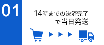 14時決済完了で即日出荷