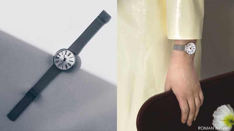 アルネヤコブセン・腕時計 ROMANローマン 30mm/34mm/40mm シルバーメッシュストラップ ARNE JACOBSEN Watchs