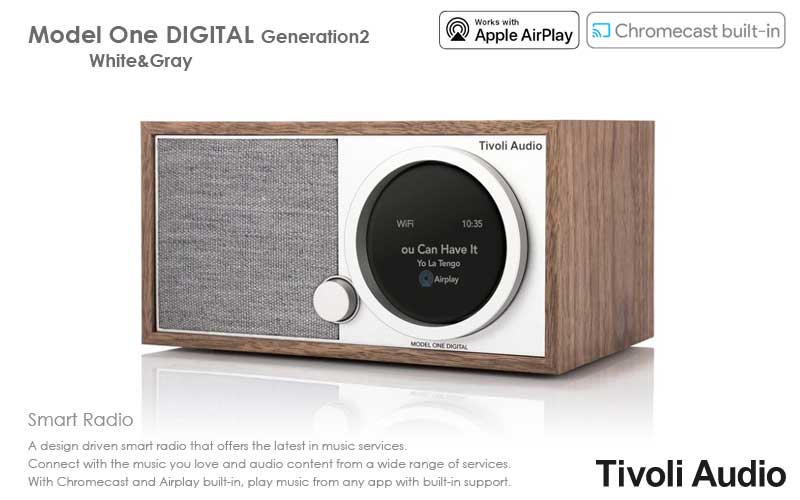 Model One Digital(モデル・ワン デジタル）ウォールナット×グレー/ラジオ/Tivoli Audio(チボリオーディオ)