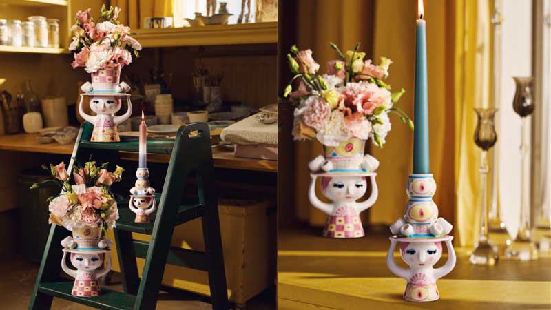 LADY WITH HAT VASE H20cm ビヨン・ヴィンブラッド Bjorn Wiinblad