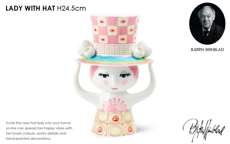 �ӥ�󡦥�����֥�å�, �������󡦥�����֥�å�,�ӥ��󥦥���֥�å�,Bjorn Wiinblad,lady with hat,˹�Ҥ򤫤֤ä�����,vase,�ե��١���,����,�̲�,�ǥ�ޡ���,�̲�����,�̲�����ƥꥢ,�̲����ե�