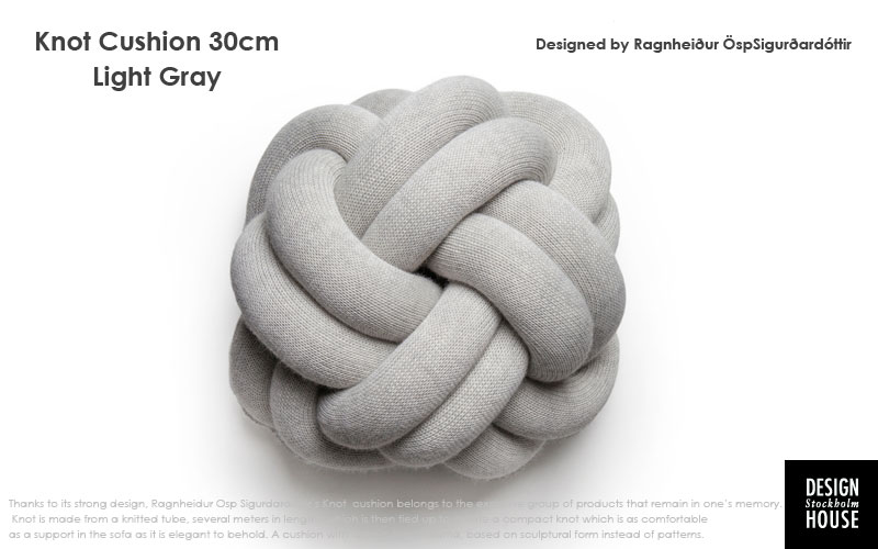 Knot Cushion(ノットクッション）30cm グレー DESIGN HOUSE stockholm 