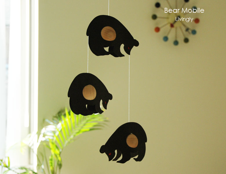 Bear ベア ブラウン クマのモビール Livingly リビングリー 北欧インテリア