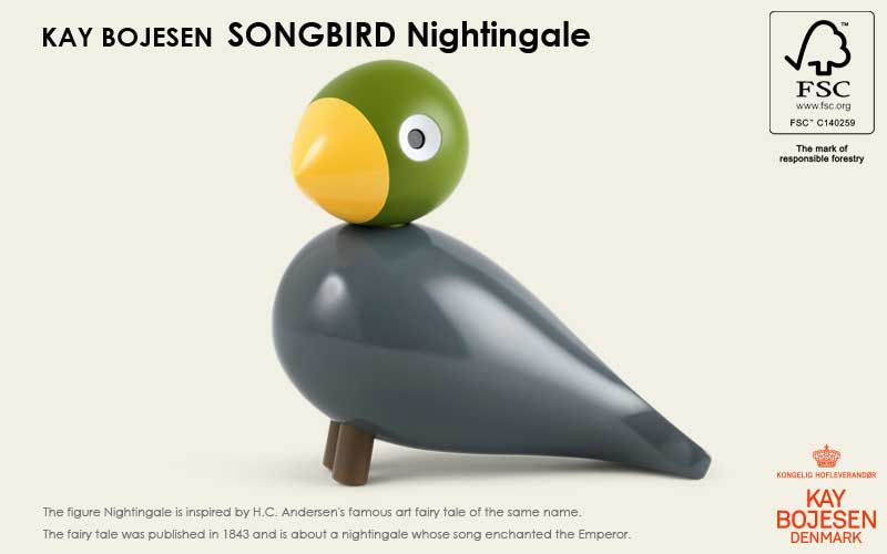 song bird,ソングバード,Nightingale,ナイチンゲール, Kay Bojesen,カイ・ボイスン,木製オブジェ ,デンマーク,北欧,北欧雑貨,北欧インテリア,北欧ギフト