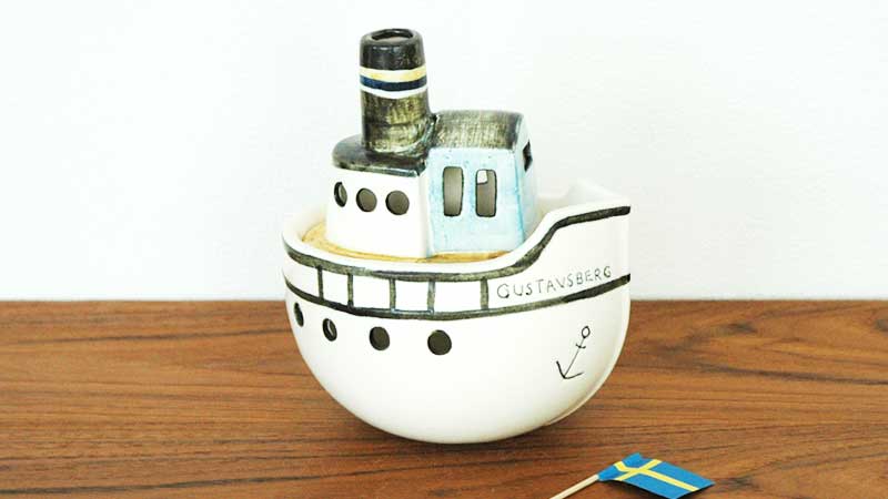 Gustavsberg boat（グスタフスベリ ボート）オブジェ/Lisa Larson(リサ