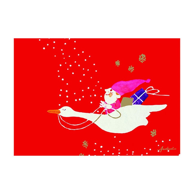 Ib Antoni (イブ・アントーニ) X'mascardクリスマスカード,swan,北欧デンマーク,ハンドメイドクラフト