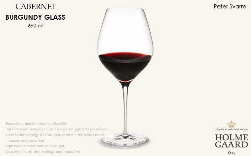 CABERNET(カベルネ）Burgundy Glass(ブルゴーニュグラス）ワイングラス690ml ,HOLMEGAARD,ホルムガード,北欧雑貨,北欧インテリア北欧ギフト