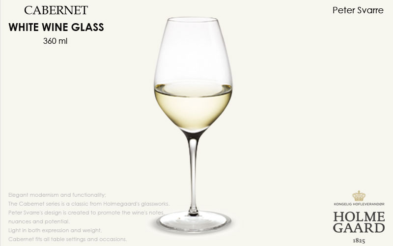 CABERNET(カベルネ）White Wine Glass(白ワイングラス）360ml,HOLMEGAARD,ホルムガード,北欧雑貨,北欧インテリア北欧ギフト