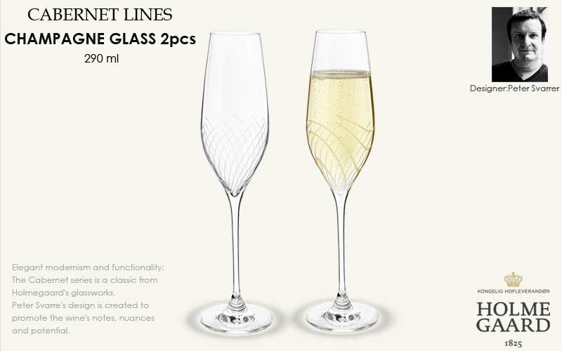 CABERNET(カベルネ）Champagne Glass(シャンパングラス）290ml ,HOLMEGAARD,ホルムガード,北欧雑貨,北欧インテリア北欧ギフト
