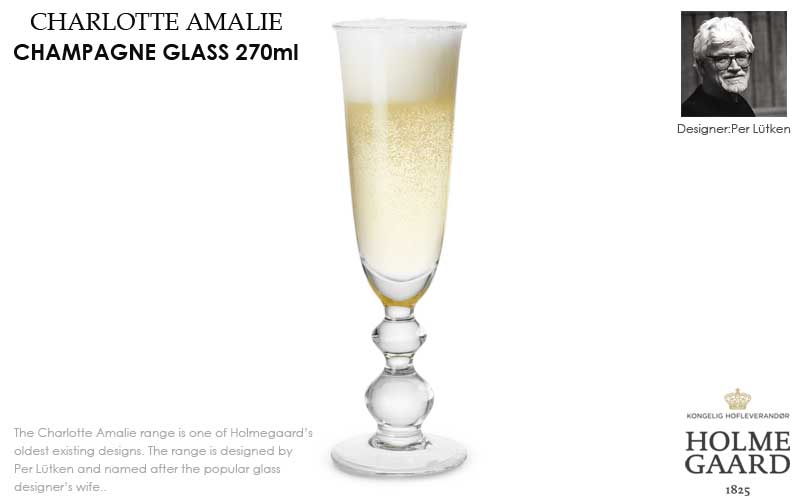 CHARLOTTE AMALIE,åȡꥢ,champagne glass,ѥ󥰥饹,HOLMEGAARD,ۥ६,̲,̲ƥꥢ̲ե