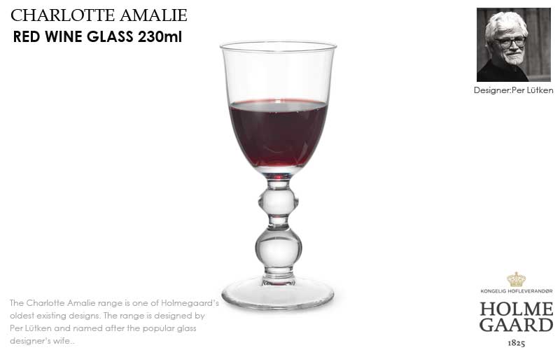 CHARLOTTE AMALIE,åȡꥢ,Red Wine Glass,֥磻󥰥饹,HOLMEGAARD,ۥ६,̲,̲ƥꥢ̲ե