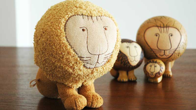 リサラーソン・ぬいぐるみライオン/Lisa Larson/Stuffed Animal Lion
