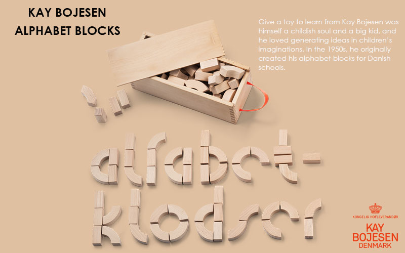 アルファベットブロック,alphabet blocks,Kay Bojesen,カイ・ボイスン,木製玩具,デンマーク,北欧,北欧雑貨,北欧インテリア,北欧ギフト