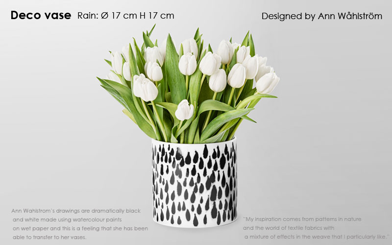Deco Vase(ǥ١Rain(쥤H=17cm  DESIGN HOUSE stockholm(ǥϥȥåۥ̲ǥ