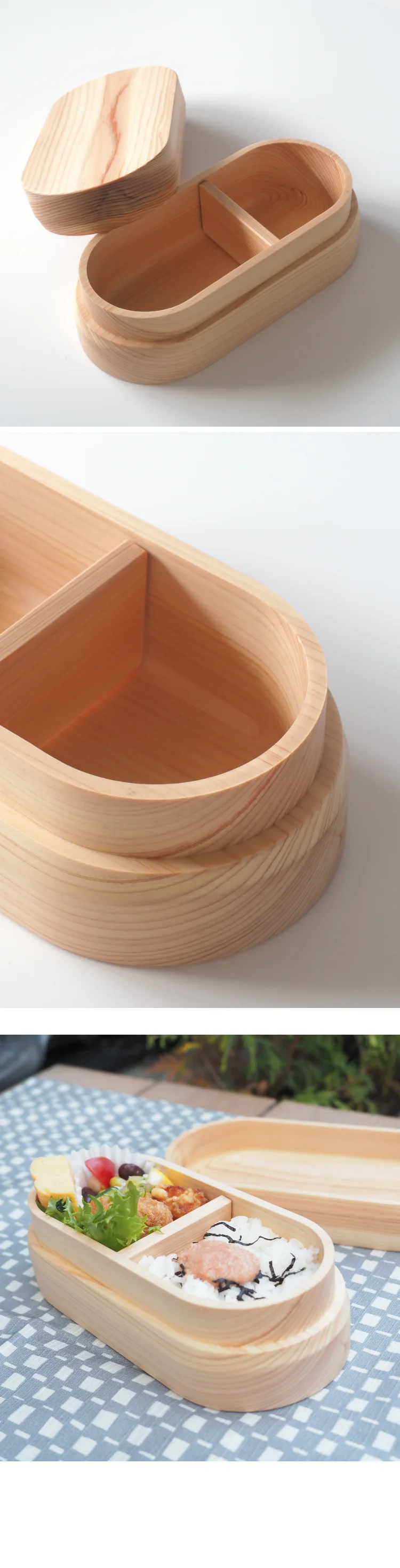 角田清兵衛商店 くりぬき弁当箱 紀州桧弁当箱 角田清兵衛商店 くりぬき弁当箱 紀州桧弁当箱 type S-4 2色 – くらすかたち