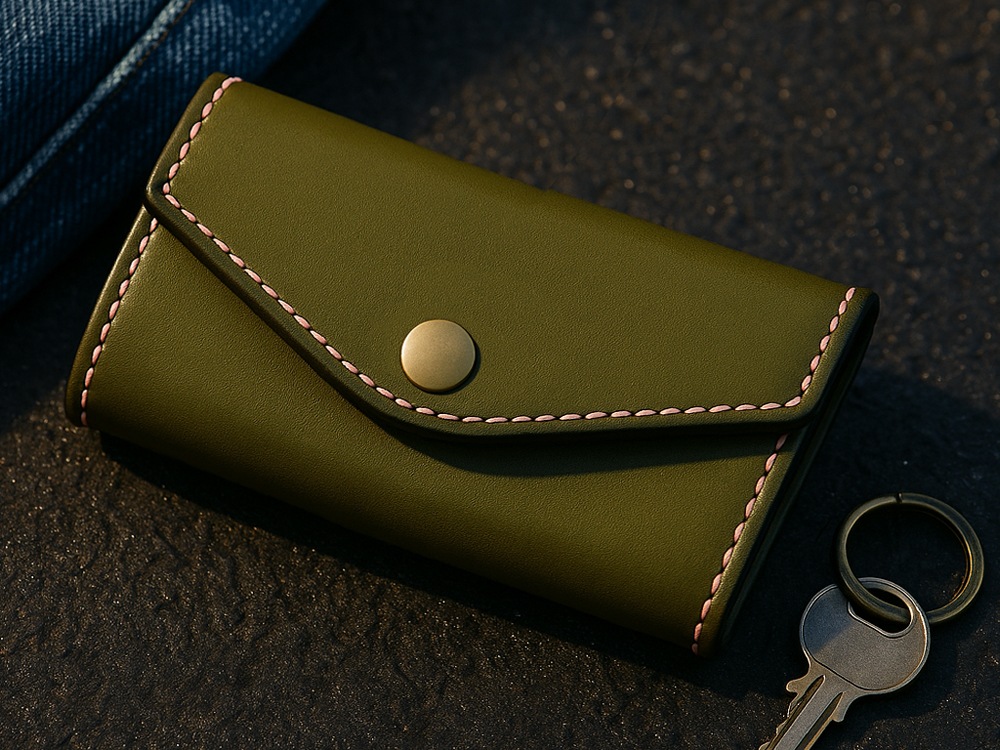 本革キーケース＊カード｜革小物オーダーメイドのお店fleur（フルール）