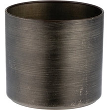 シックなブラックの筒型の花器