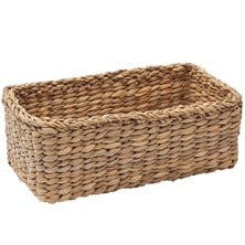 ナチュラルな網目がかわいい横長バスケット