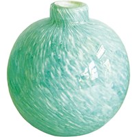 穴の開いた緑色ガラス花瓶 □新商品□色付きガラス花瓶 穴あき鉢