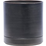 MC円柱メタルecoポット皿付「鉄はエコ」DBK #5