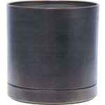 MC円柱メタルecoポット皿付「鉄はエコ」DBK #6