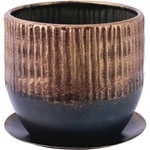 MC円形アールメタルecoポット皿付|鉄はエコ|GDBR#2.5