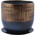 MC円形アールメタルecoポット皿付|鉄はエコ|GDBR#3.5